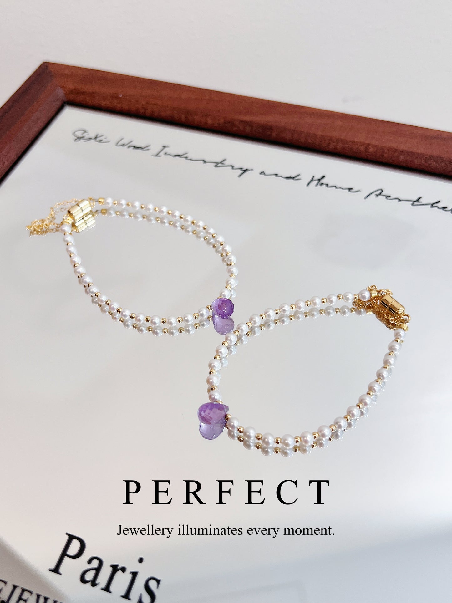 Morning Dew 💧✨Aurora Freshwater & Crystal Bracelet | 極光淡水珍珠水晶手鏈✨