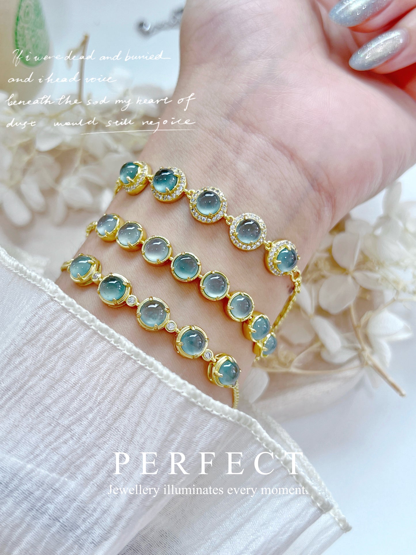 Jade Brass Bracelet |翡翠🫧泡泡手鏈💚