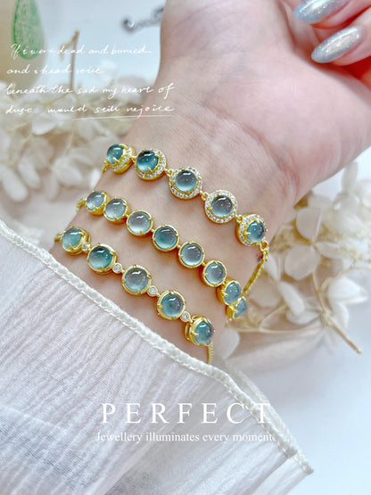 Jade Brass Bracelet |翡翠🫧泡泡手鏈💚