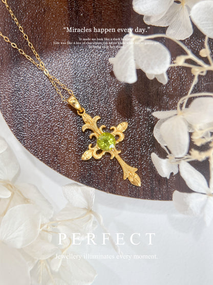 ✨Peridot S925 Cross Pendant | 橄欖石🫒十字架吊墜✨