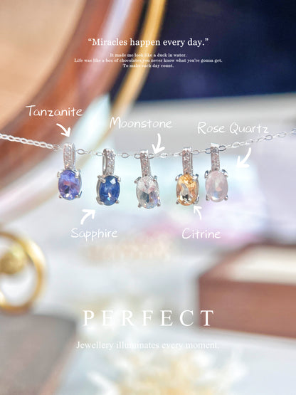 Gemstone Solitary S925 Pendant | 寶石單鑽吊墜