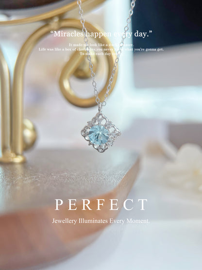 Gemstone Clover Filigree S925 Pendant | 寶石四葉草鏤空吊墜