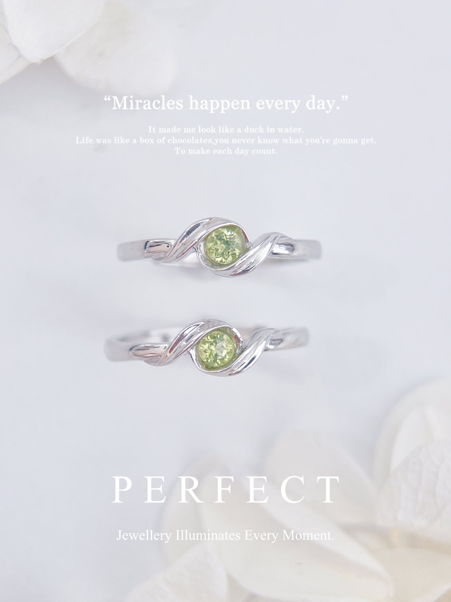 Peridot Solitary S925 Ring | 橄欖石🫒單鑽扭扭戒指✨