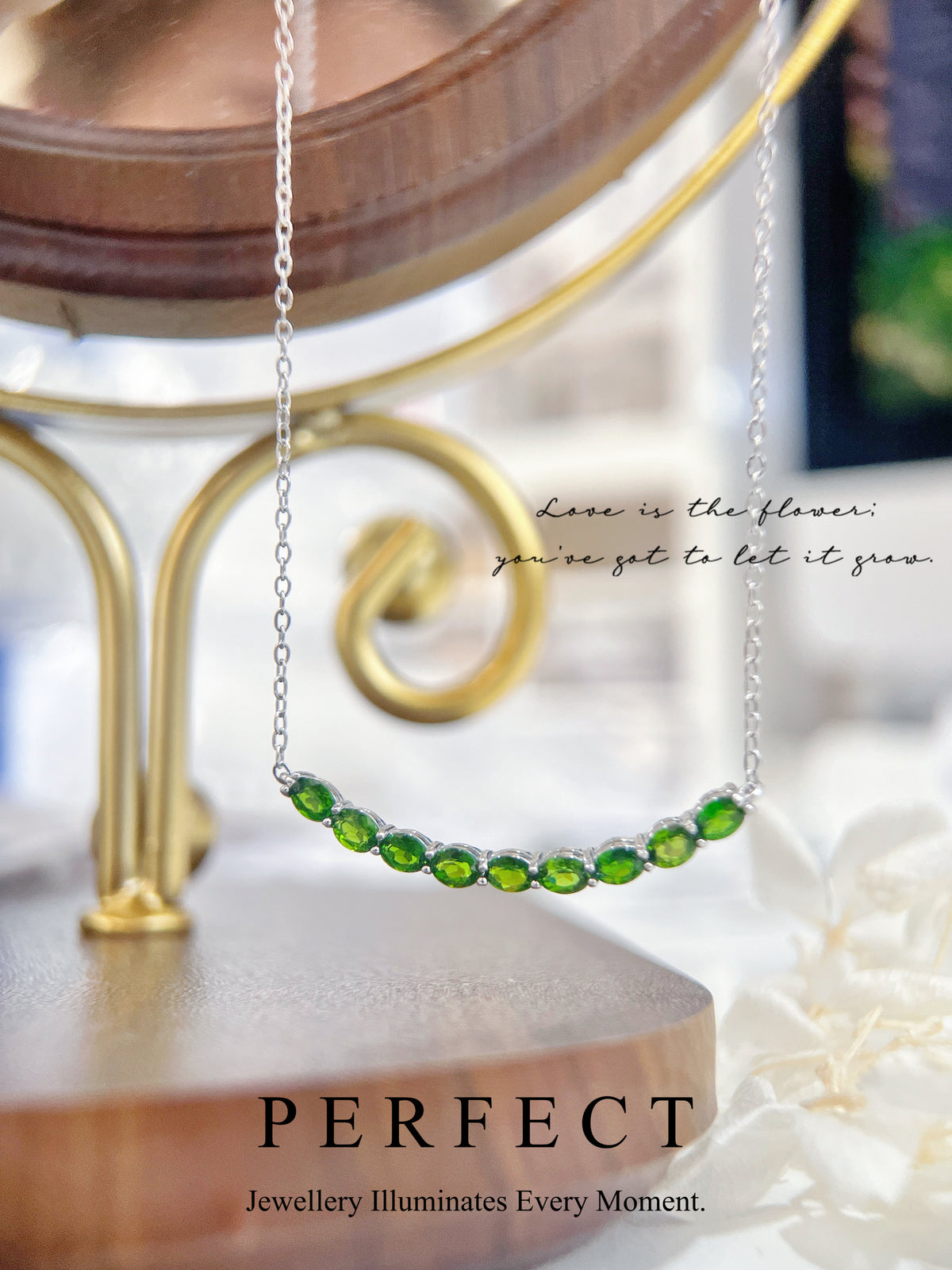 Diopside S925 Necklace ｜透輝微笑項鏈