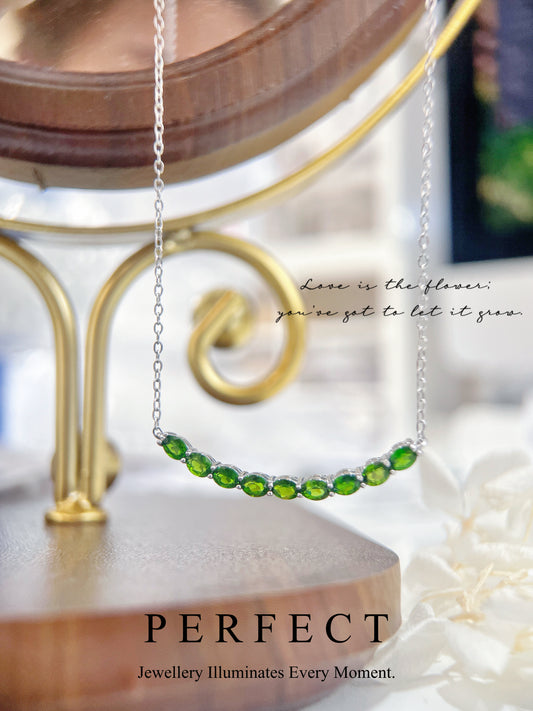 Diopside S925 Necklace ｜透輝微笑項鏈