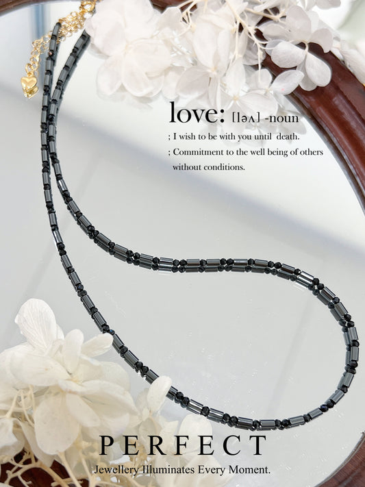 Terahertz Black Spinel Necklace | 太赫茲黑尖晶串鏈