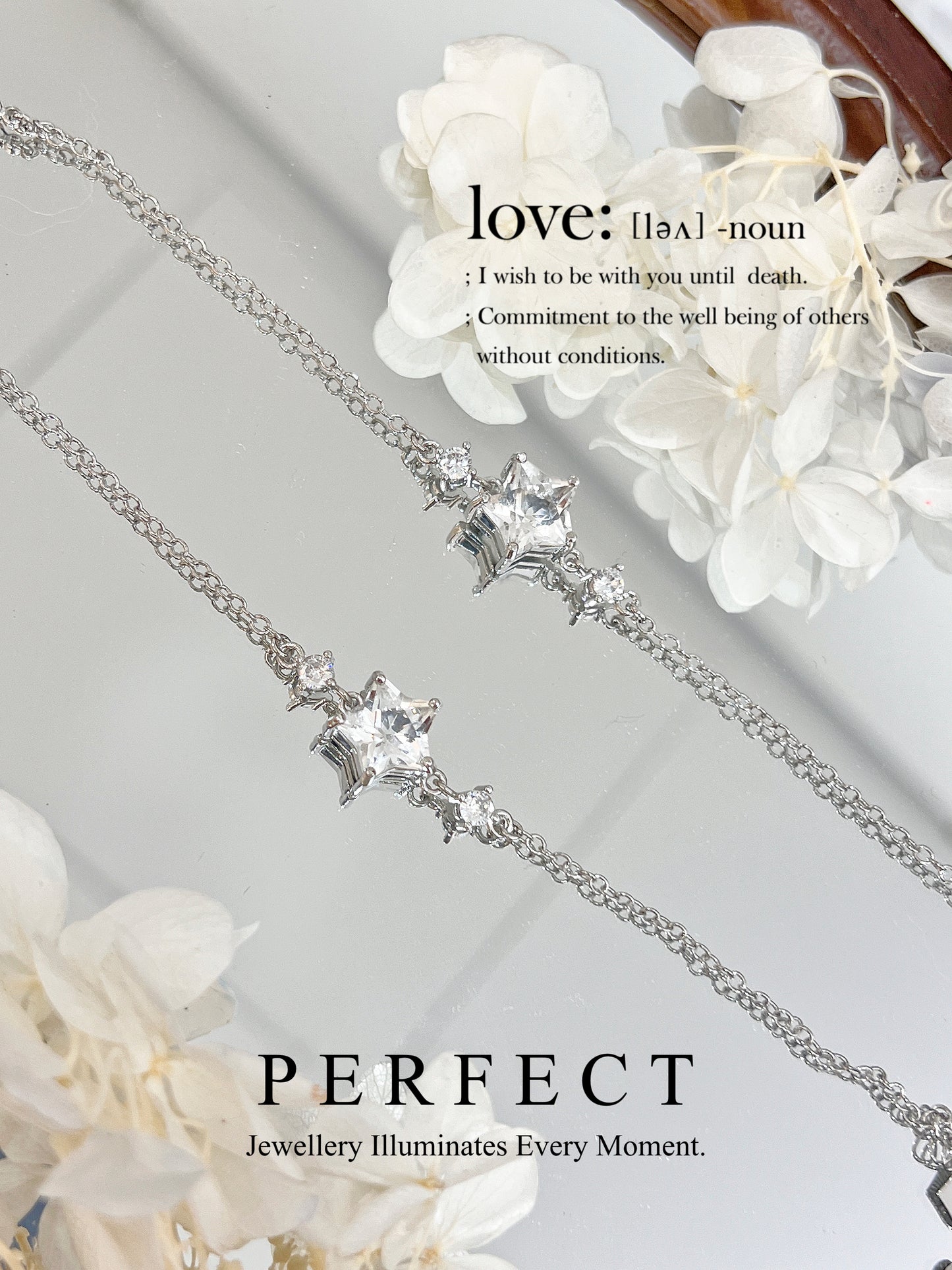 Clear Quartz Starry Bracelet | 白水晶許願星手鏈