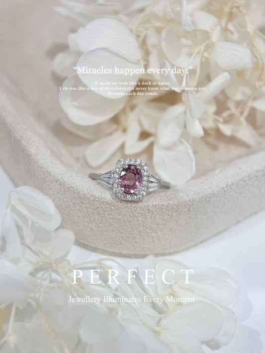 Greyish Purple Spinel S925 Ring | 灰紫色尖晶石戒指✨