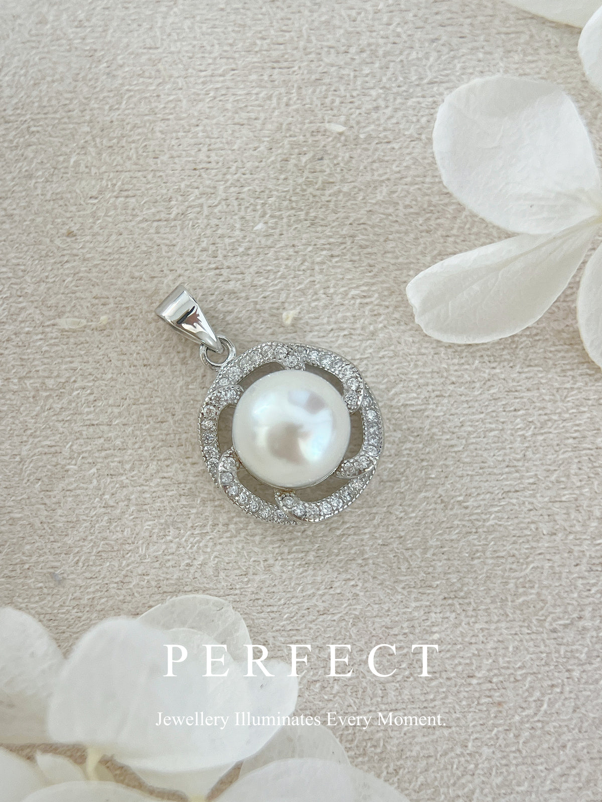 9.3mm Freshwater Pearl S925 Pendant | 淡水珍珠花花吊墜