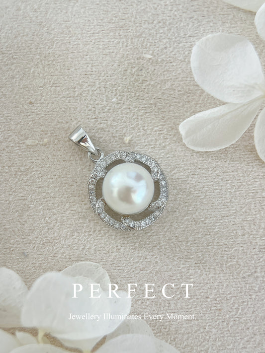 9.3mm Freshwater Pearl S925 Pendant | 淡水珍珠花花吊墜
