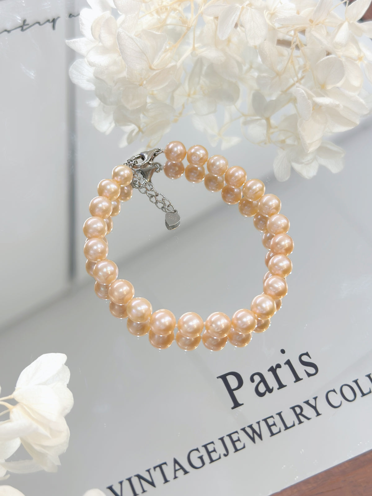 7-7.5mm Freshwater Pearl Bracelet | 淡水珍珠果粒橙近遠無核珠手鏈