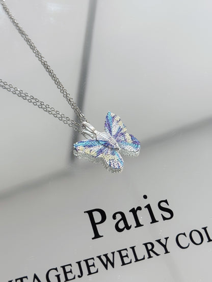 Natural Leaf Necklace | 金剛葉彩電鍍蝴蝶項鏈