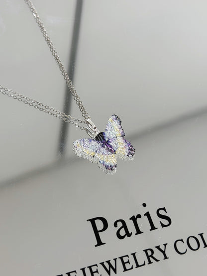 Natural Leaf Necklace | 金剛葉彩電鍍蝴蝶項鏈