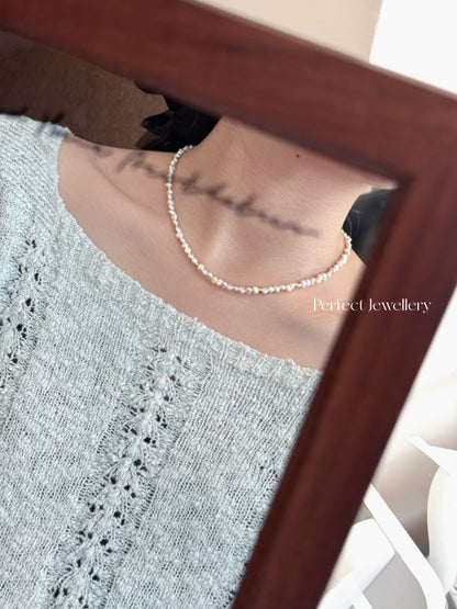 Baroque Freshwater Pearl Set | 極光奶油巴洛克小碎銀淡水珍珠套裝