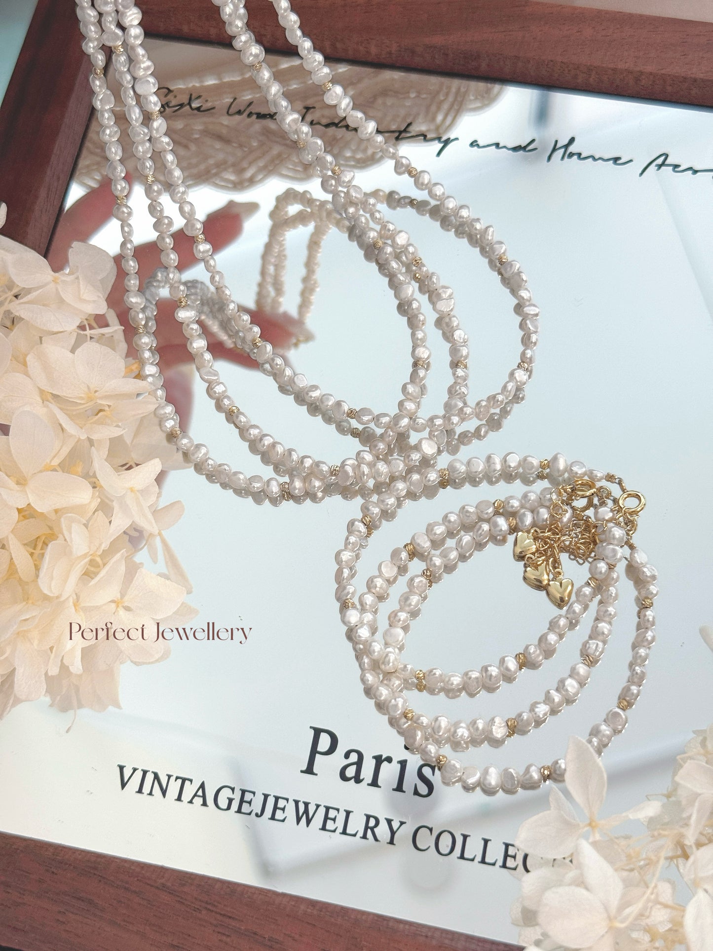Baroque Freshwater Pearl Set | 極光奶油巴洛克小碎銀淡水珍珠套裝