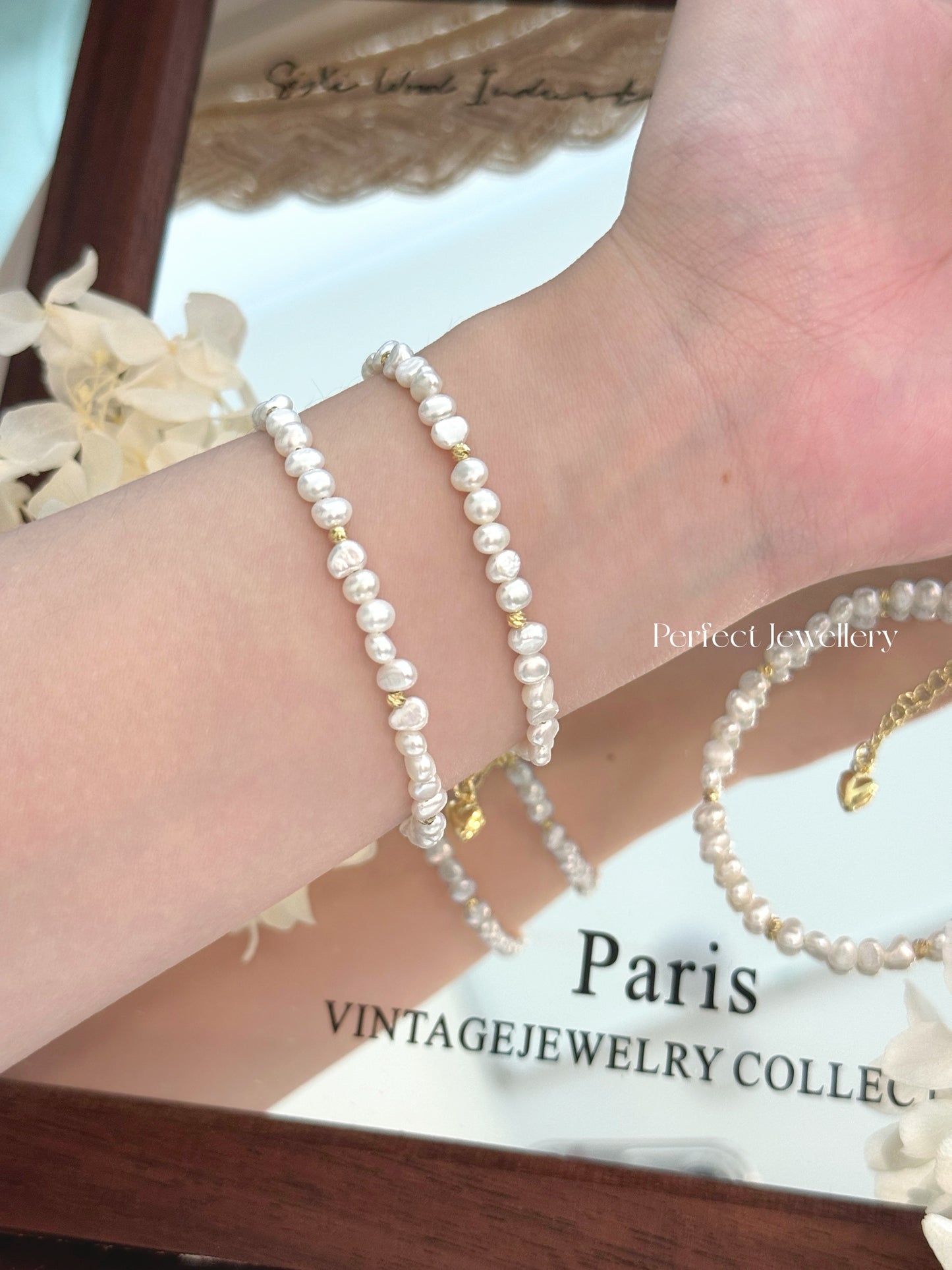 Baroque Freshwater Pearl Set | 極光奶油巴洛克小碎銀淡水珍珠套裝