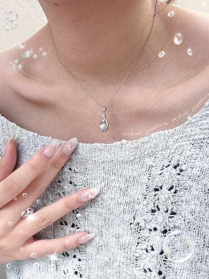 Freshwater Pearl Brass Necklace | 小淚滴淡水珍珠項鏈