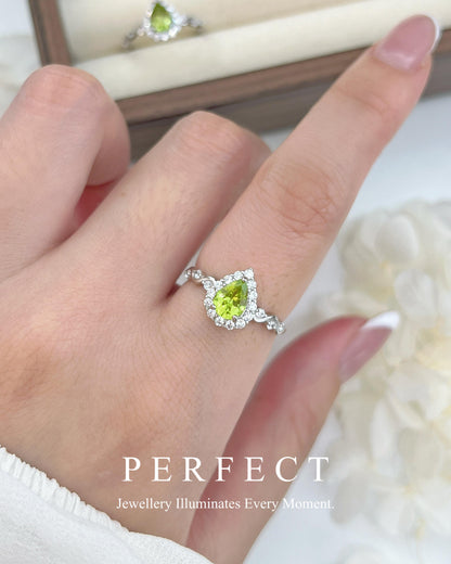 ✨Peridot💧S925 Ring🩵 |🫒橄欖石水滴s925戒指✨