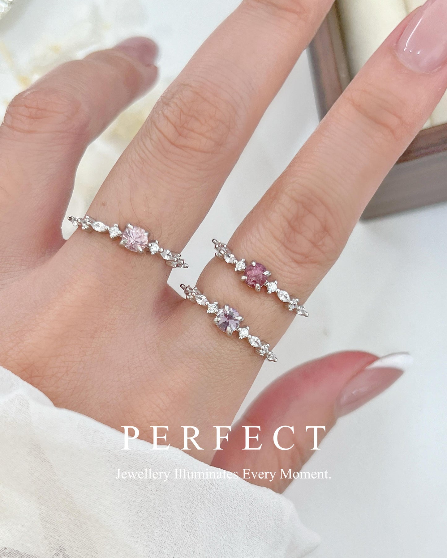 ✨🌈Grey Tone Spinel S925 Ring | 灰調彩尖晶石s925戒指✨🫧