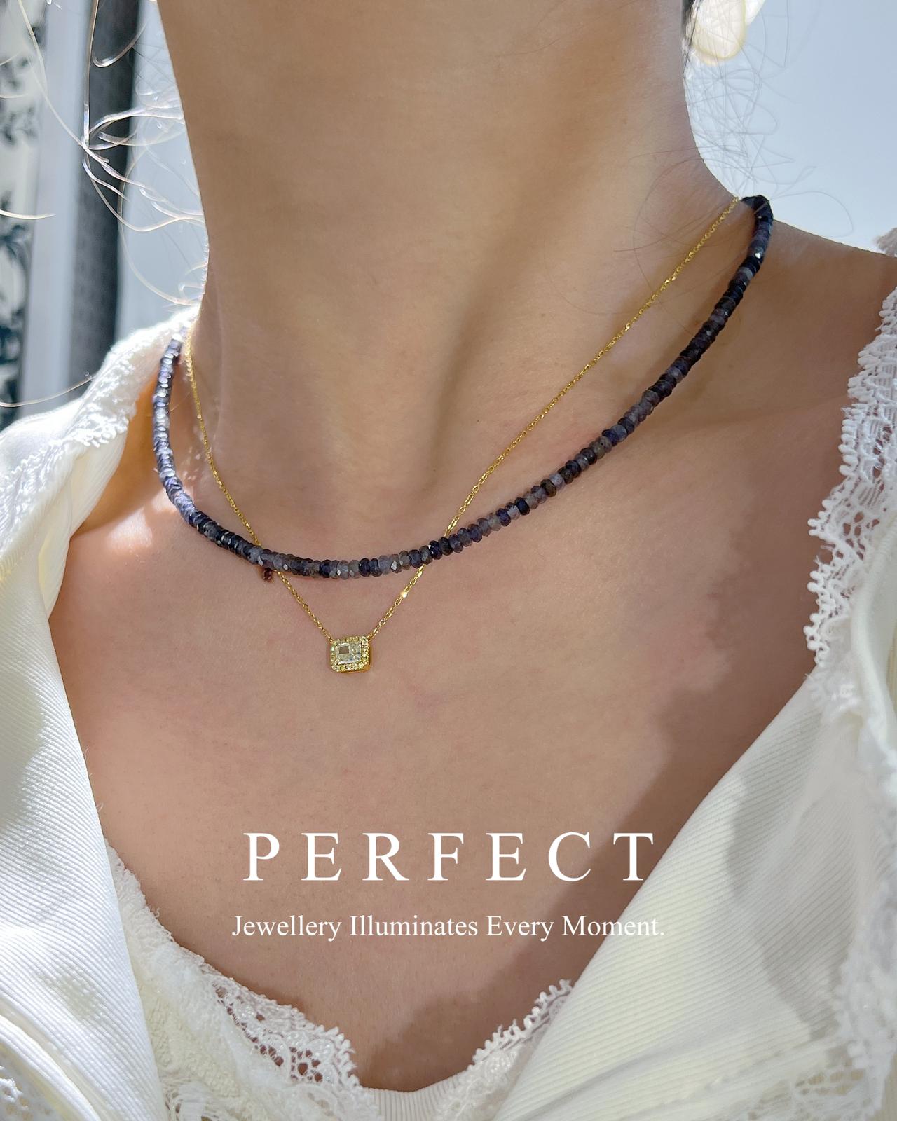 ✨3mm Iolite Necklace | 切割菫青石項鍊✨🔮