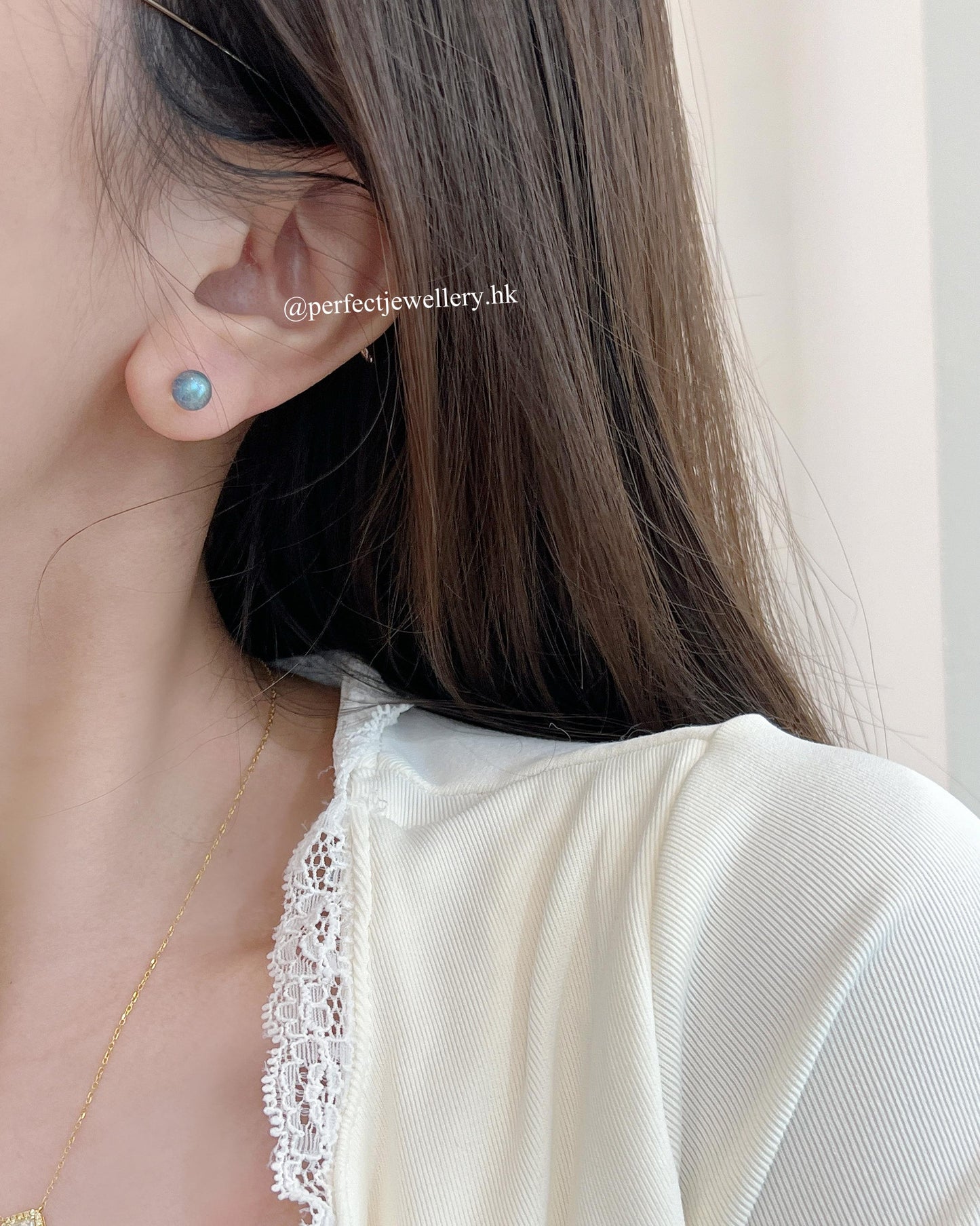 ✨Grey Moonstone S925 Earrings |🌙灰月光石s925耳釘✨🐈‍⬛