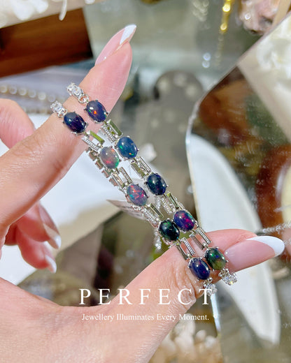 ✨Black Opal Brass Bracelet📎｜黑澳寶格仔手鍊✨🖤