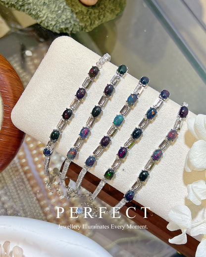 ✨Black Opal Brass Bracelet📎｜黑澳寶格仔手鍊✨🖤