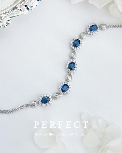 ✨2ct Blue Sapphire Stella S925 Bracelet | 藍寶石星辰💫S925手鍊✨