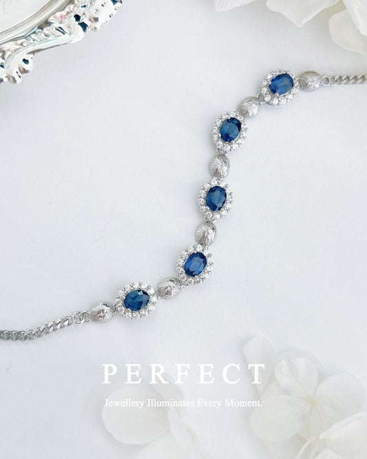✨2ct Blue Sapphire Stella S925 Bracelet | 藍寶石星辰💫S925手鍊✨