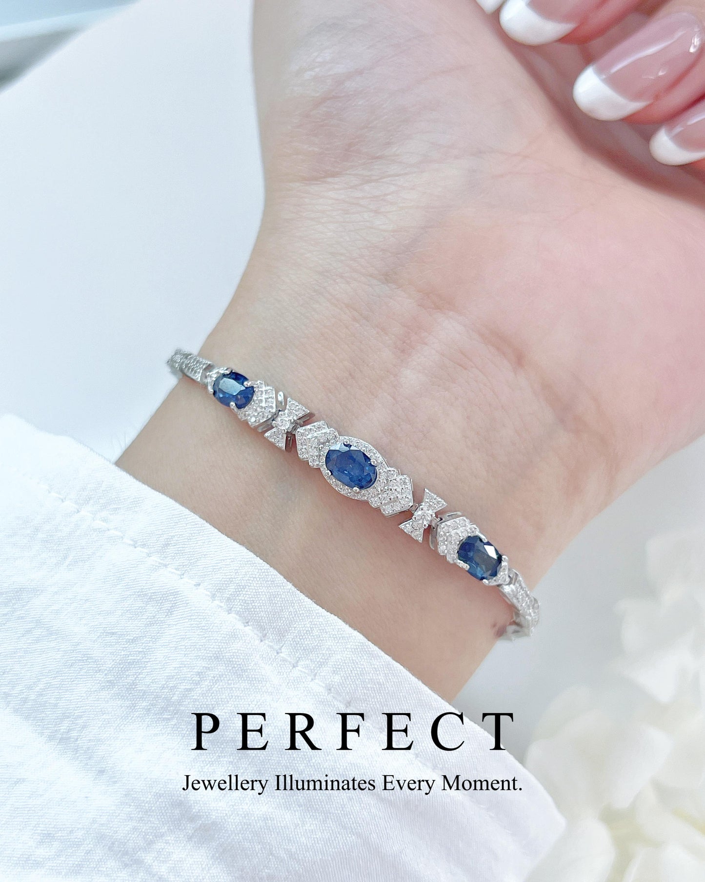 ✨1.7ct Blue Sapphire 💙S925 Bracelet | 藍寶石🌊s925銀手鍊✨🧊