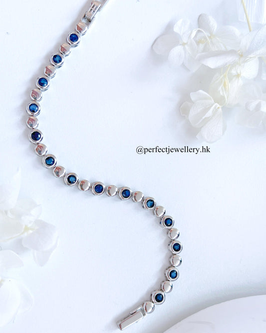 ✨3.5ct Blue Sapphire Bubble🫧 S925 Bracelet | 藍寶石泡泡s925銀手鍊✨🩵