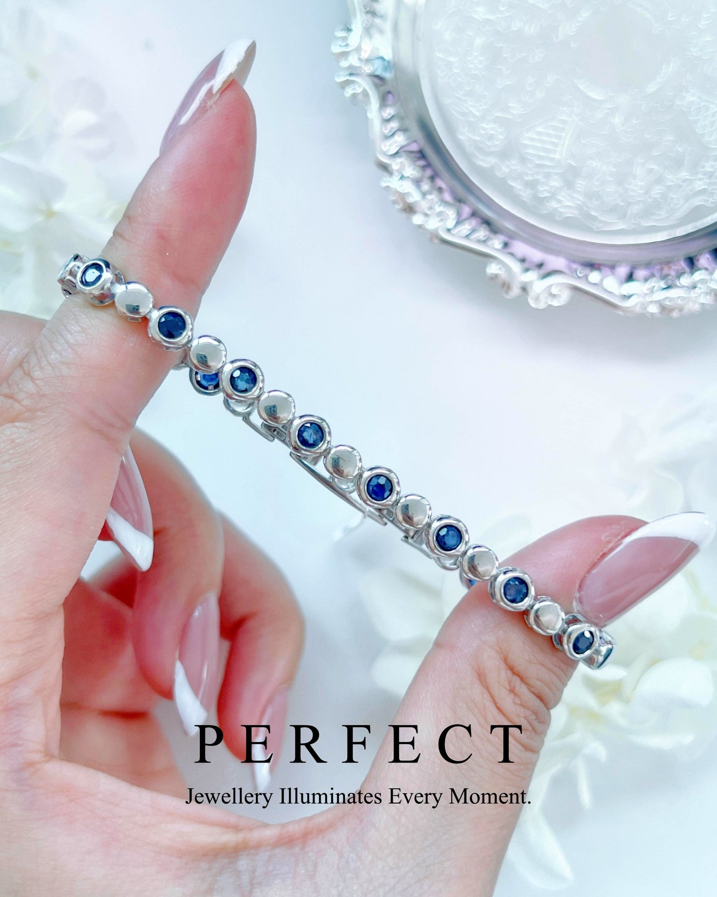 ✨3.5ct Blue Sapphire Bubble🫧 S925 Bracelet | 藍寶石泡泡s925銀手鍊✨🩵