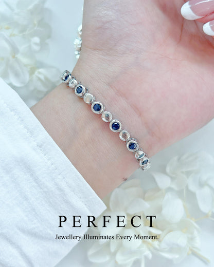 ✨3.5ct Blue Sapphire Bubble🫧 S925 Bracelet | 藍寶石泡泡s925銀手鍊✨🩵