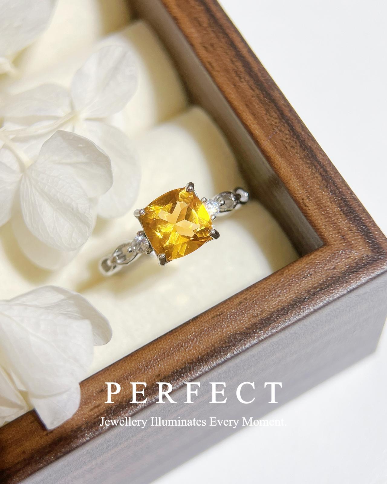 ✨Citrine Trilogy S925 Ring |黃水晶💛三石鏤空戒指✨