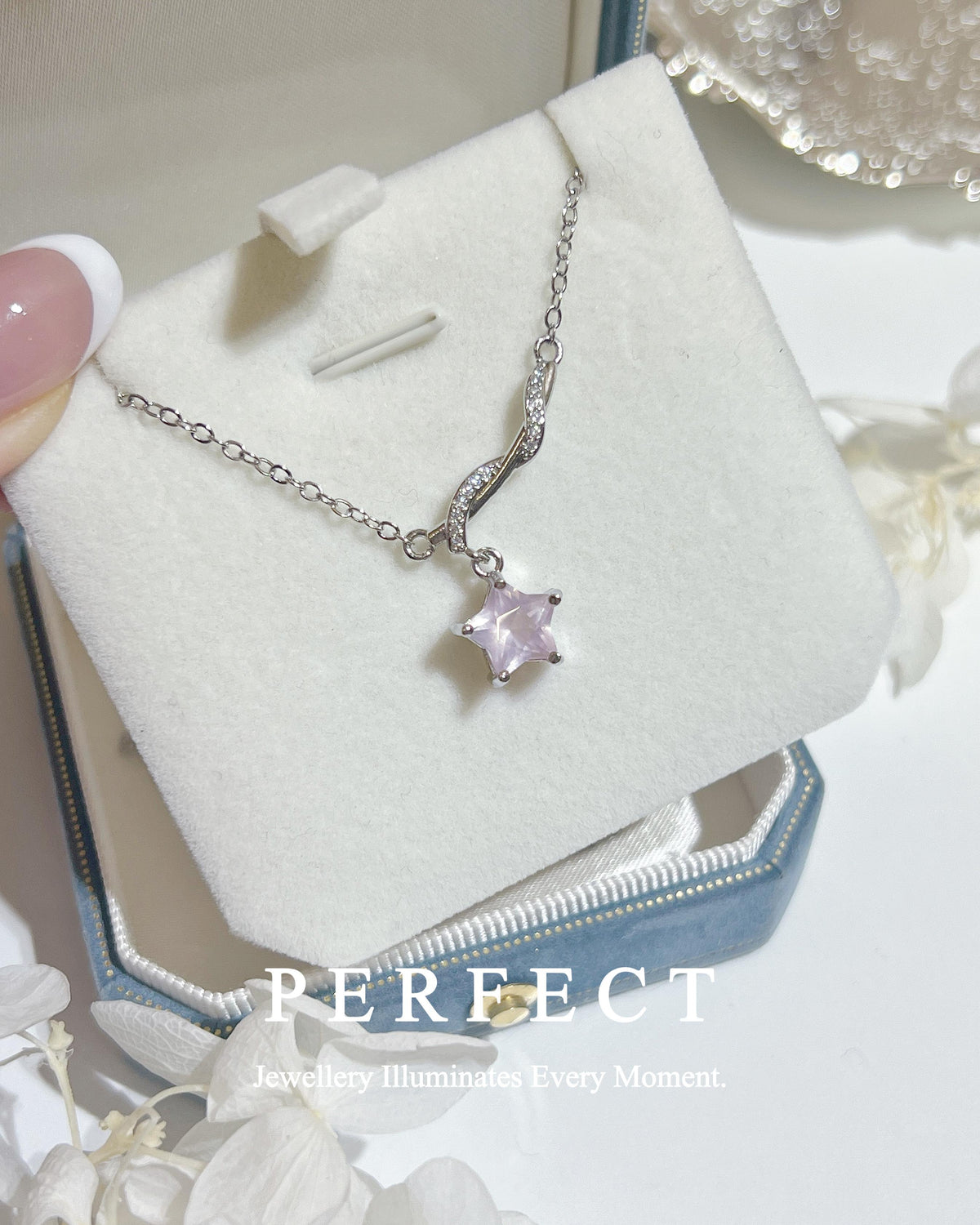 ✨Rose Quartz Brass Necklace | 許願星💫粉水晶頸鏈🩷✨🎀