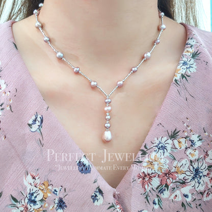 Wreath of Cloud | 紫霞 #freshwater pearl necklace