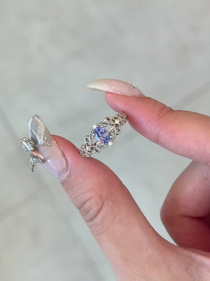 Tanzanite Lace S925 Ring | 坦桑石蕾絲S925戒指